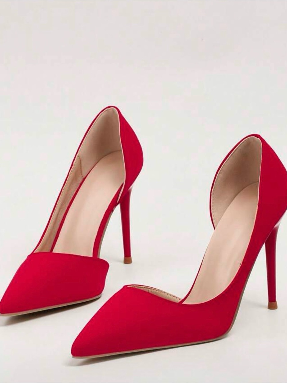 SHEIN Red Pointed Stiletto Heels for Women